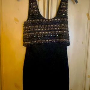 Black gold studded  dress
